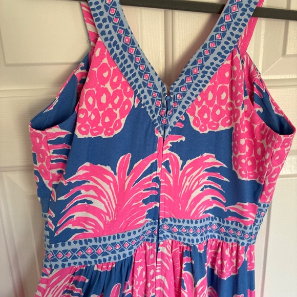 NWOT Lilly Pulitzer Taryn Maxi dress in blue & pink pineapple print 6 M - Picture 8 of 15